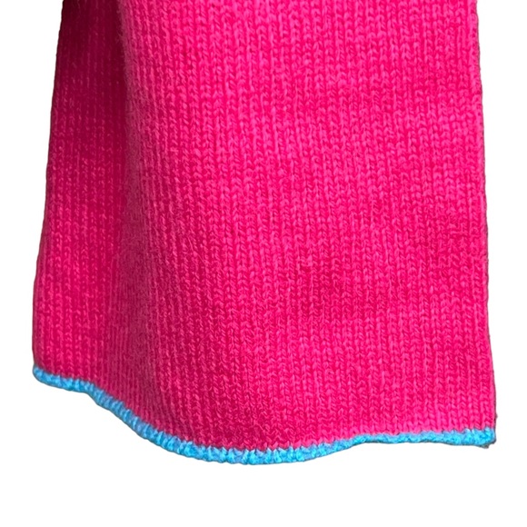 Tommy Hilfiger NWT Women’s Hot Pink Wool Blend Sweater W/ Multi Color Stripes M - Picture 6 of 16